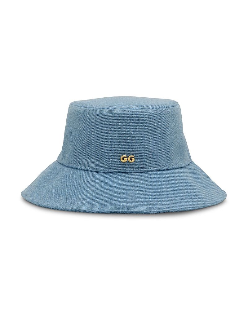 ブーム ガイア レディース 佩び物 かぶり笠 ジーンズ Cult Gaia Maddie Blue Denim Bucket Hat Vintage Blue 青色