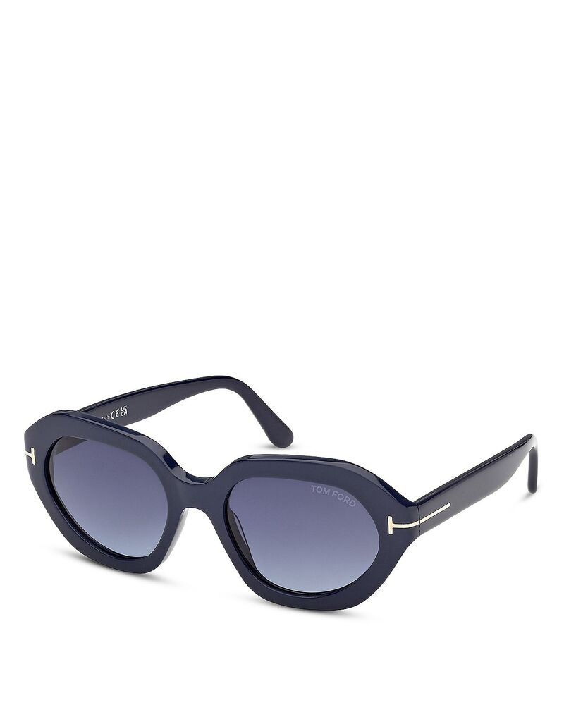 トム・ジェラルド・r・フォード レディース 添え物 サングラス・アイウェア Tom Ford Geometric Sunglasses 53粍 blue/gradient blue 青碧