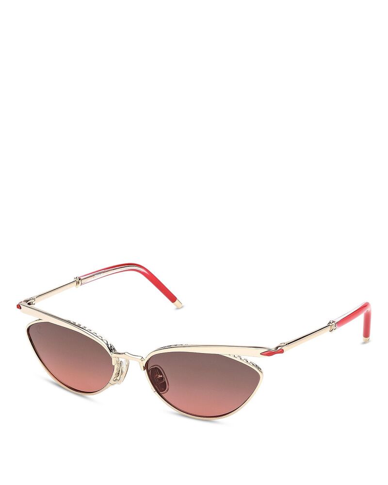 クリスチャン・ルブタン レディース 付属物 サングラス・アイウェア Christian Louboutin Geometric Metal Sunglasses 56粍 Gold /Smoke Mirror 人煙