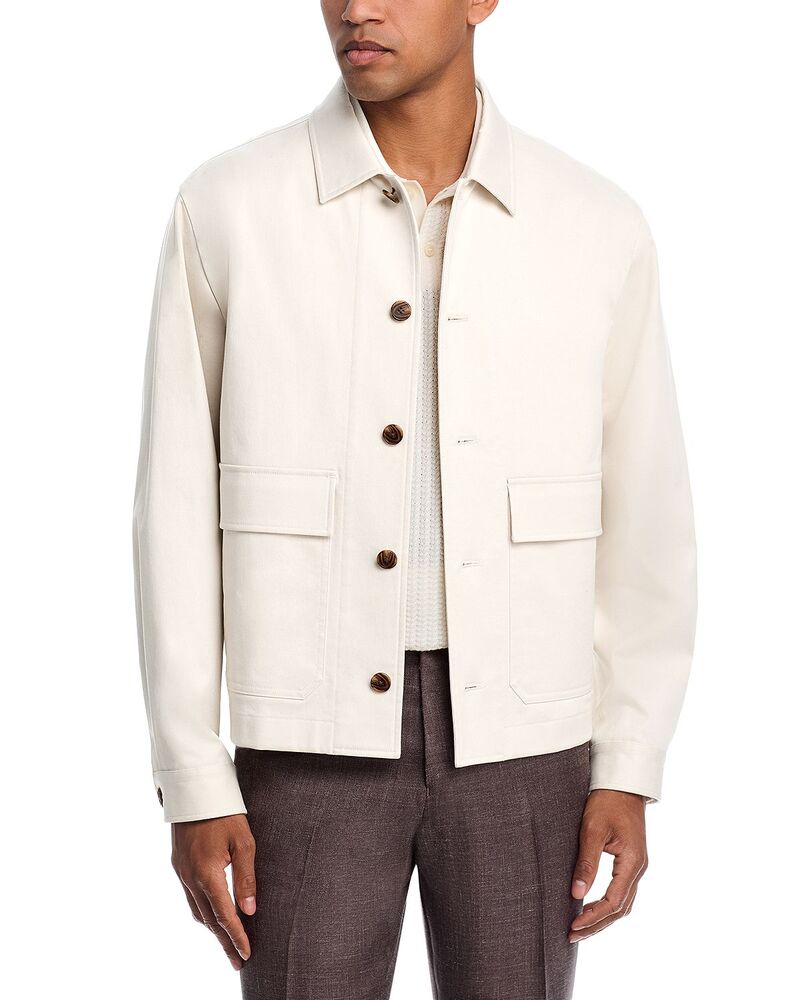 セオリー メンズ アウター ジャケット・ブルゾン コットン Theory Jacket in Moonsoft Cotton Winter Ivory アイボリー 55,990円