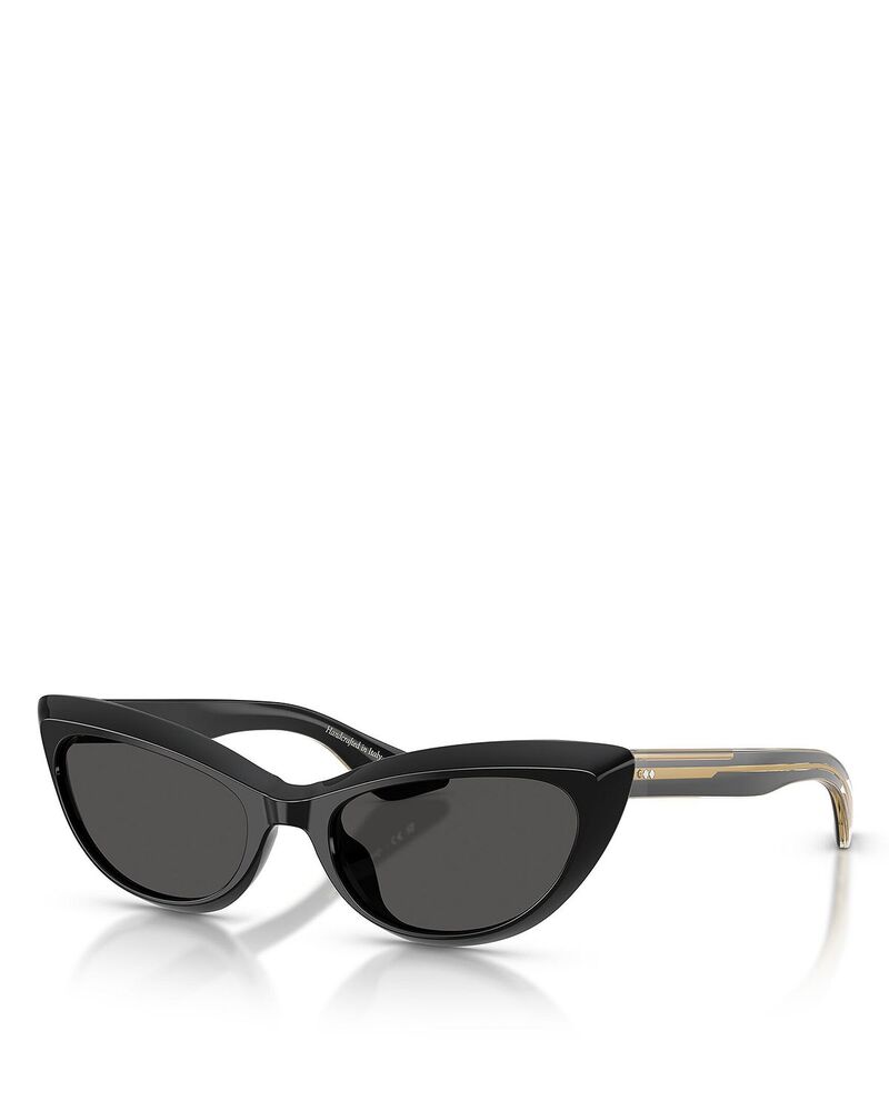 紙鳶 レディース 添え物 サングラス・アイウェア KHAITE x Oliver Peoples Cat Eye Sunglasses 53粍 Black 黒いこと