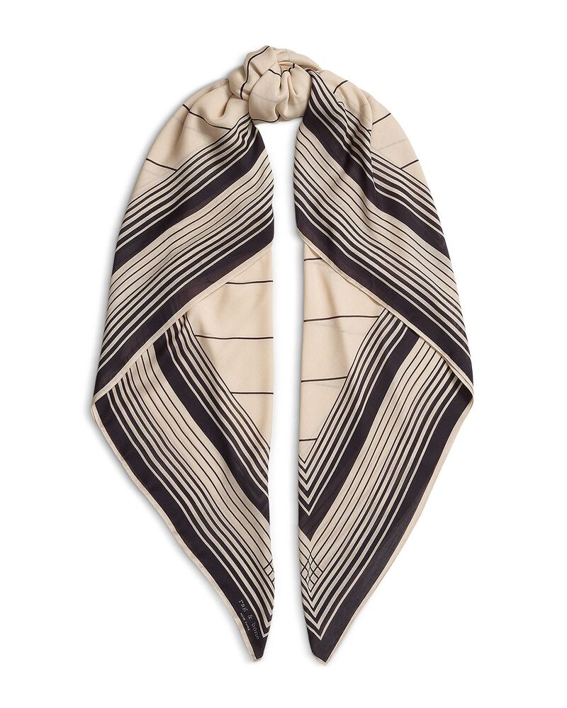 ラグアンドボーン レディース アクセサリー マフラー・ストール・スカーフ rag & bonerina Striped Scarf Sand Black Stripe ブラック 45,370円
