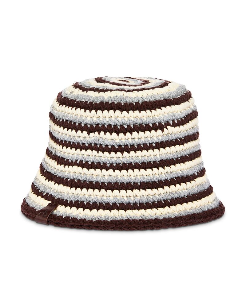 ラグアンドボーン レディース アクセサリー 帽子 ニット rag & bone Lou Stripe Knit Hat Brown/Blue ブルー|ReVida 店