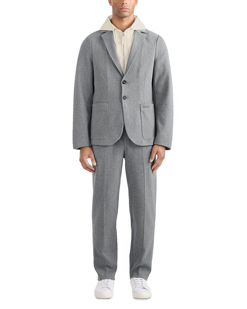 マッカージュ メンズ アウター ジャケット・ブルゾン ブレザー ニット Mackage Wells-K 2-in-1 Knit Blazer With Removable Bib Light Grey Mix Cream クリーム