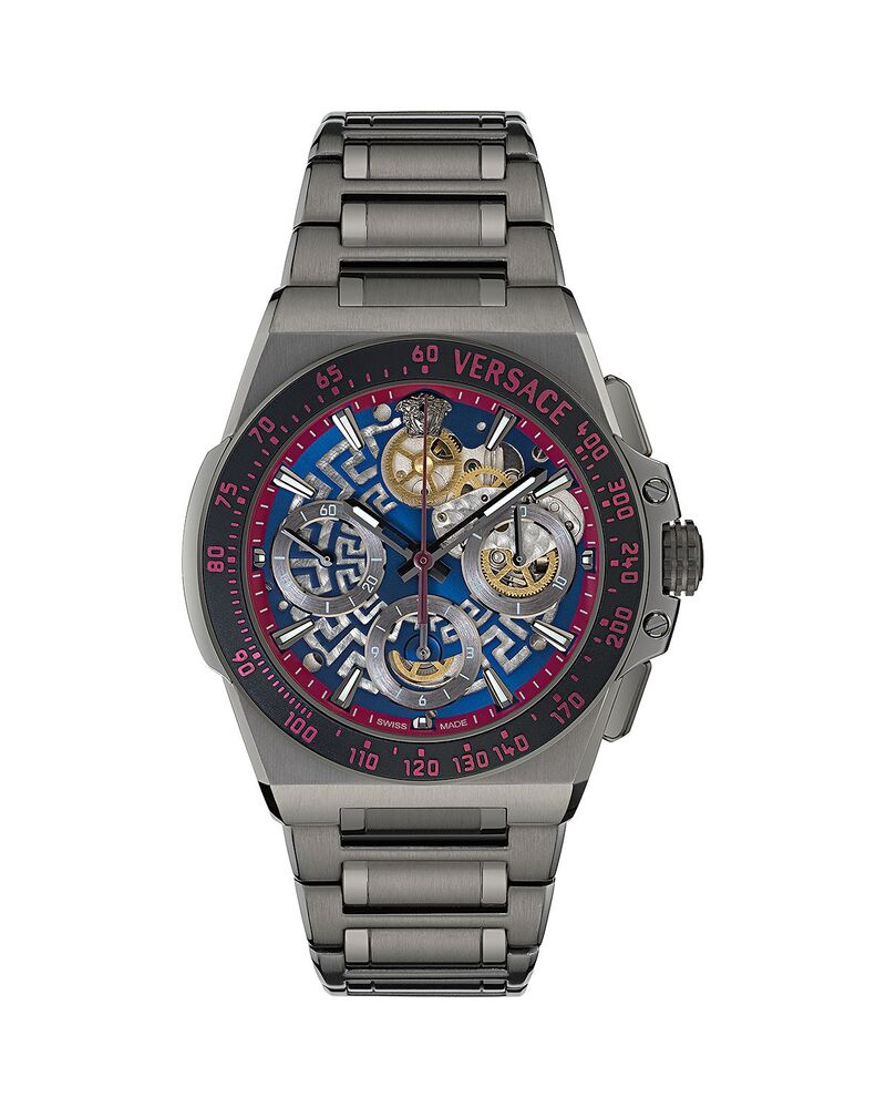 ヴェルサーチ レディース アクセサリー 腕時計 Versace Greca Extreme Chrono Skeleton Automatichronograph 43mm Gunmetal ガンメタル