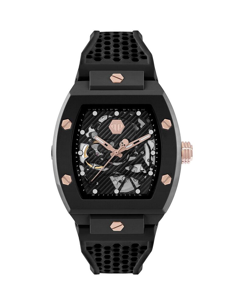 フィリッププレイン レディース アクセサリー 腕時計 PHILIPPLEIN The $keleton Ecoceramic Automatic Watch 44mm x 56.2mm Black ブラック 122,900円