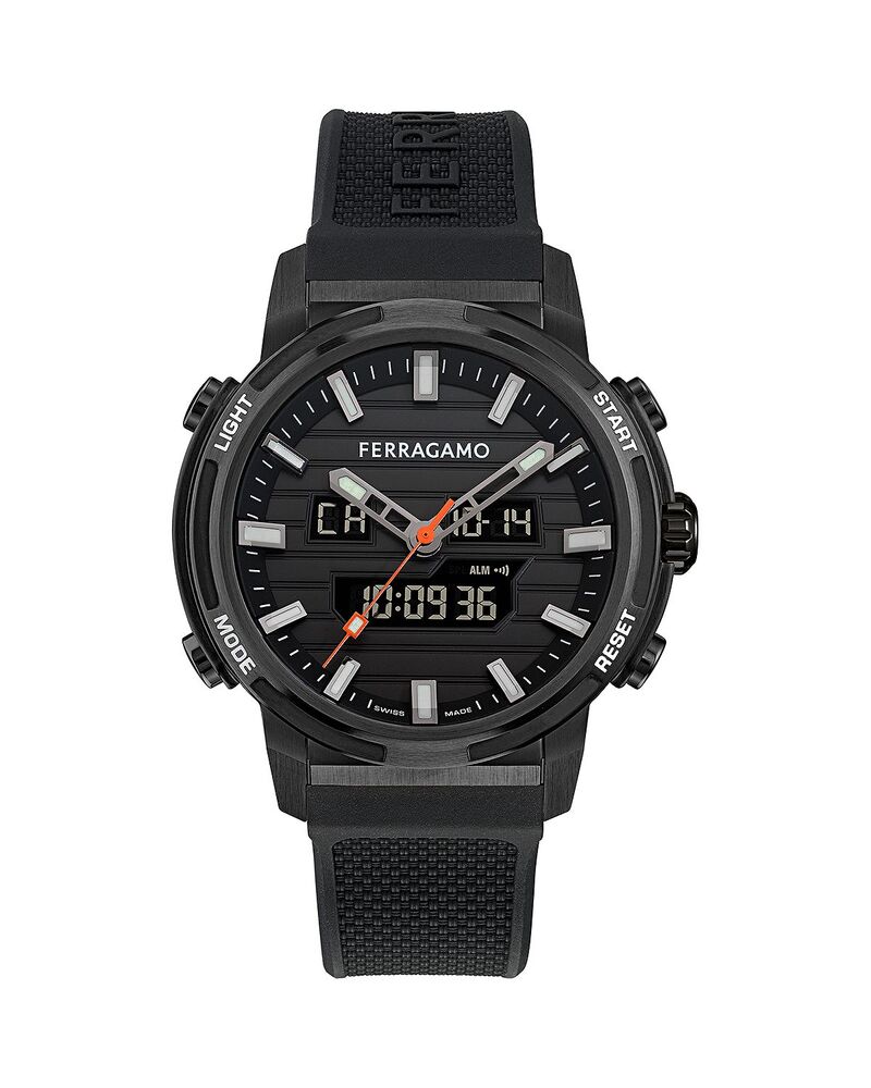 フェラガモ レディース アクセサリー 腕時計 FERRAGAMO Sport Anadigit Watch 43mm Gunmetal ガンメタル