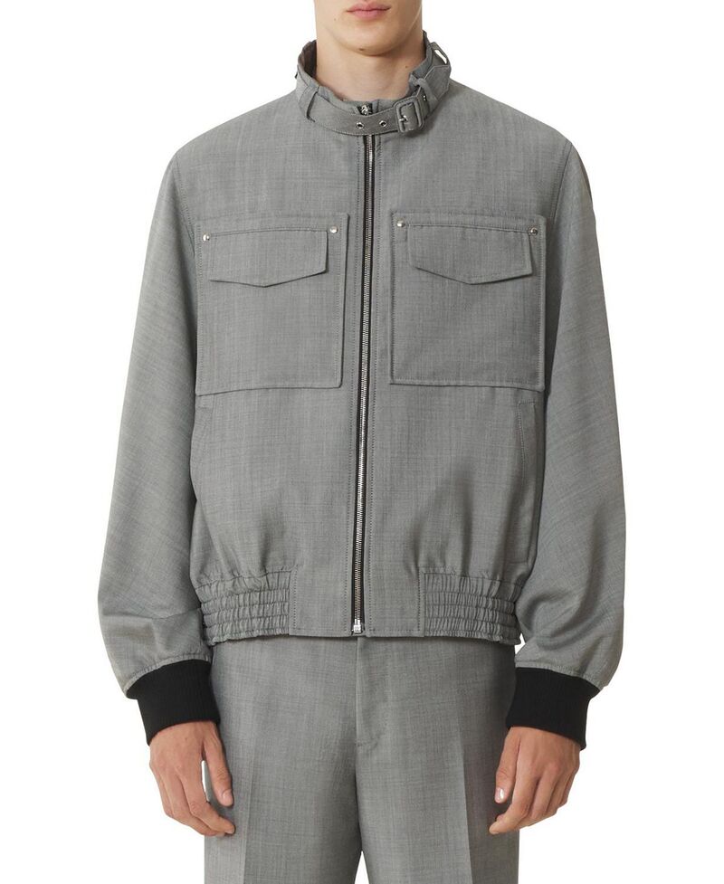 ランバン メンズ アウター 上衣・上衣 羊毛 Lanvin Mohair Wool Jacket Light Grey 薄墨色