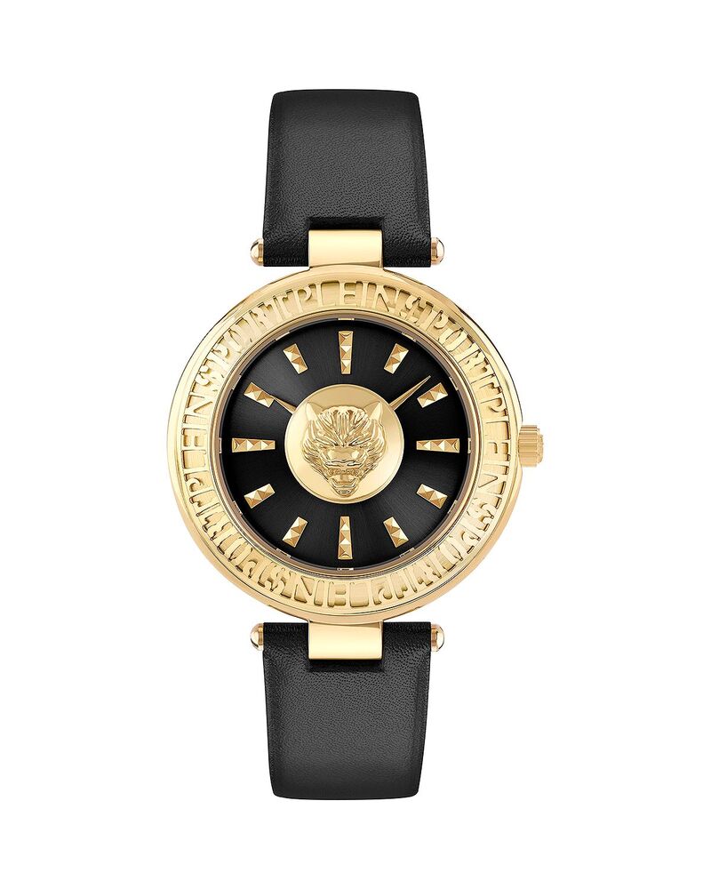 プレイン スポーツ レディース アクセサリー 腕時計 レザー Plein Sport Opium Leather Strap Watch 38mm Gold ゴールド