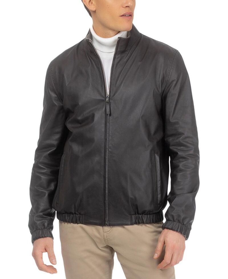 ゴルスキ メンズ アウター 上衣・上衣 羊毛 なめし革 Gorski Men\u0027s Nappa Leather Jacket Reversible to Cashmere \u0026 Wool Crafted From Loro Piana Dark Brown/Taupe 赤銅色
