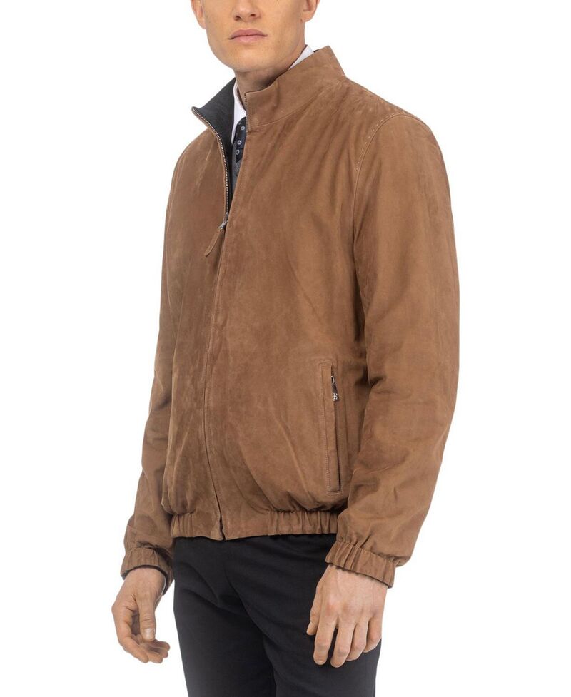 ゴルスキ メンズ アウター 上衣・上衣 羊毛 Gorski Men\u0027s Nubuck Jacket Reversible to Cashmere \u0026 Wool Crafted From Loro Piana Cognac/Black 黒いこと