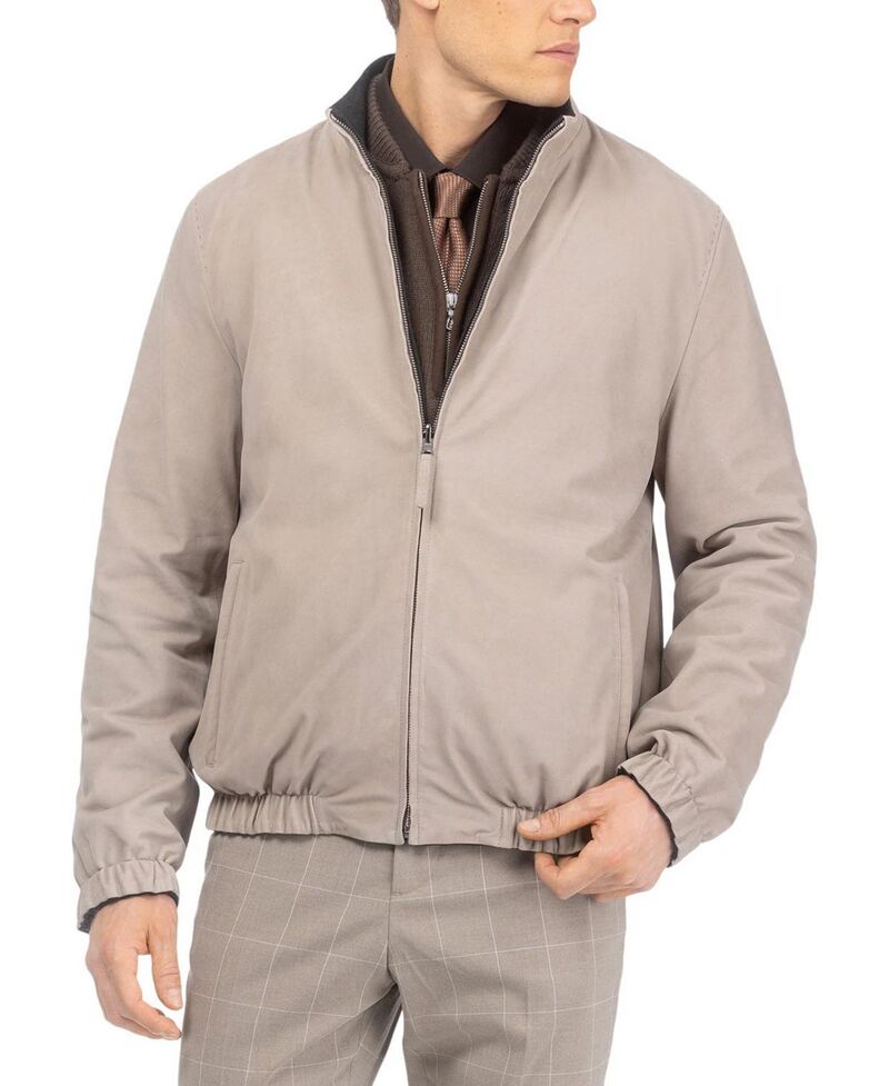 ゴルスキ メンズ アウター 上衣・上衣 羊毛 Gorski Men\u0027s Nubuck Jacket Reversible to Cashmere \u0026 Wool Crafted From Loro Piana Stone/Black 黒いこと