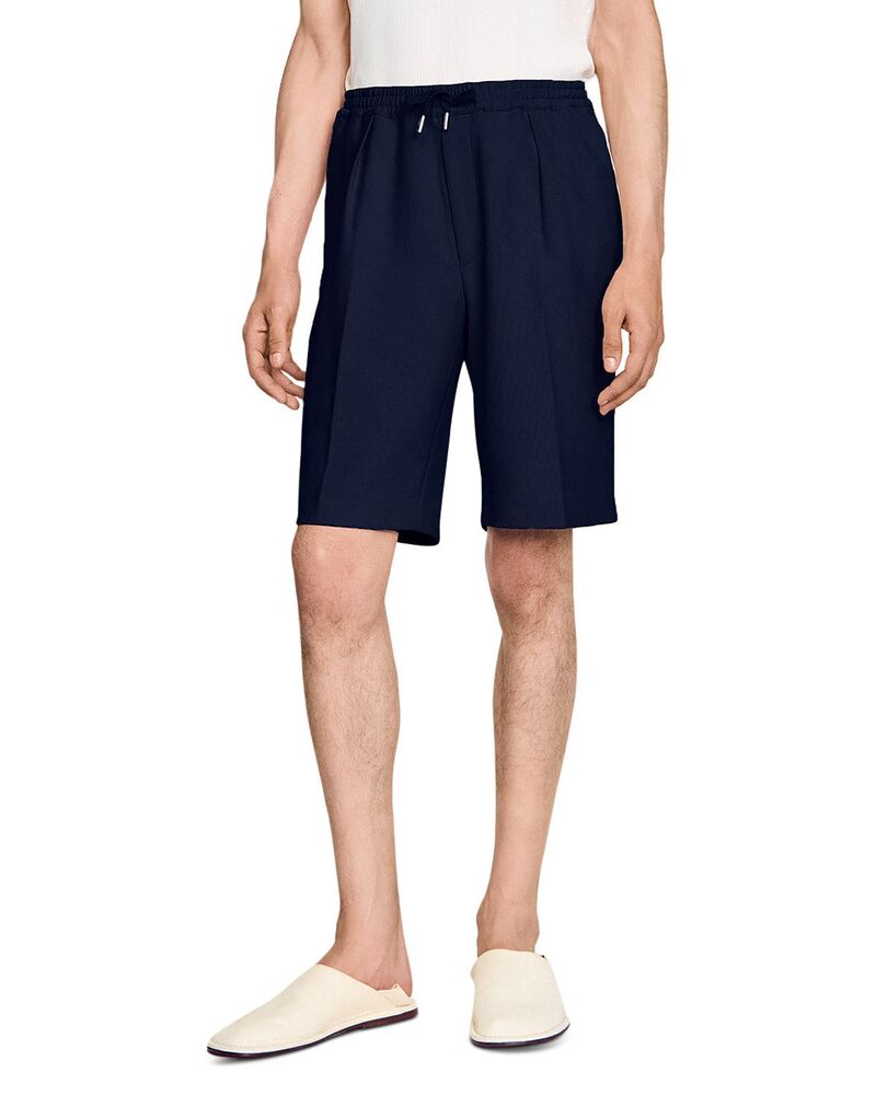 サンドロ メンズ ボトムス ハーフパンツ・ショーツ ショートパンツ ジャージー Sandro Jersey Bermuda Shorts Navy Blue ネイビー