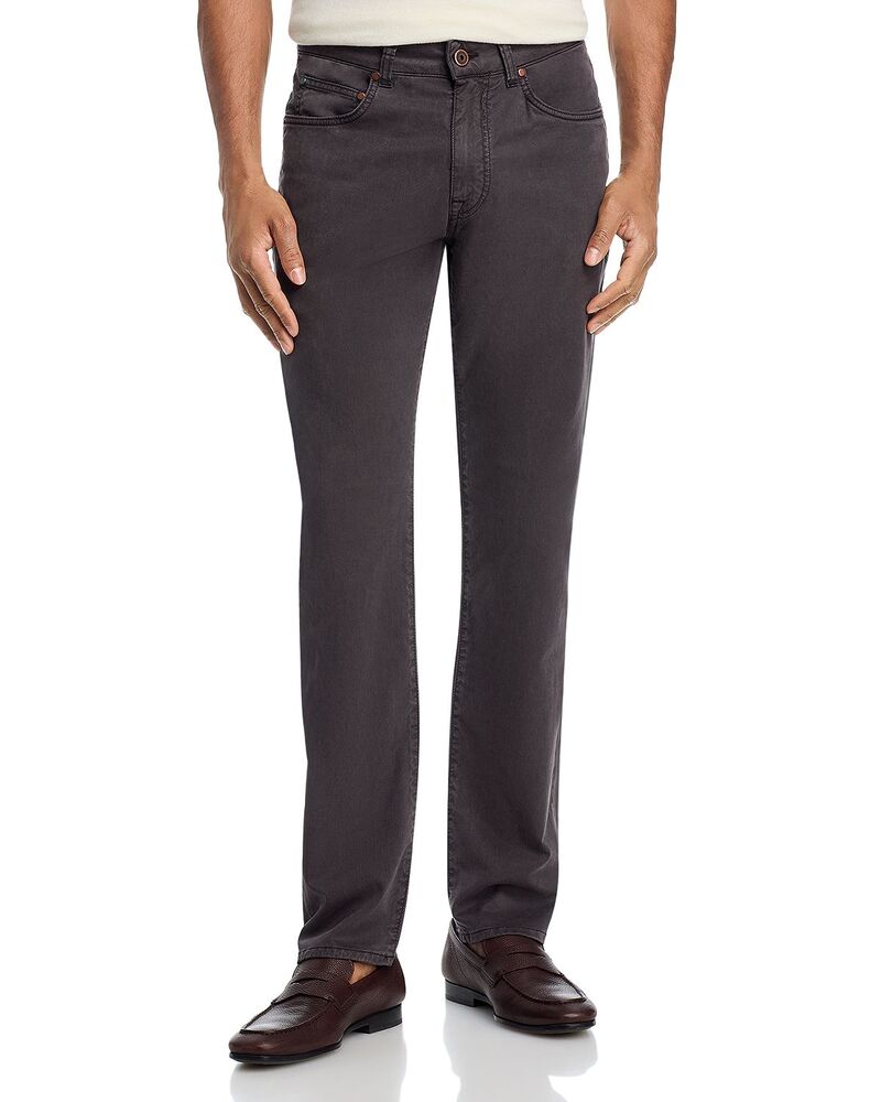 ボリオリ メンズ ボトムス カジュアルパンツ スリムフィット コットン Boglioli Cotton & Tencel Garment Dye Slim Fit Five Pocket Pants Light Brown ブラウン