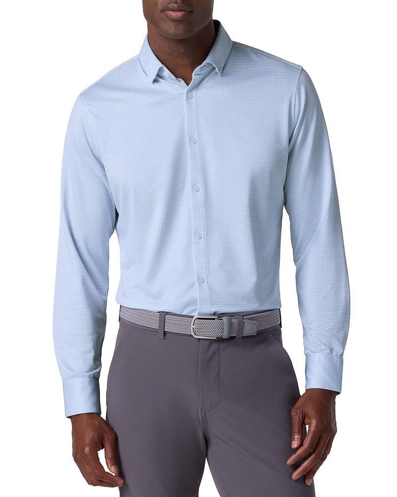 ミズンメイン メンズ トップス プルオーバー Mizzen+Main HALYARD LS DRESSHIRT Cloud Blue Peter Gingham 青味