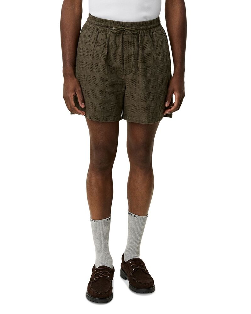 レ ドゥ メンズ ボトムス 二分の一ズボン下・さる股引き 遊撃手ズボン下 Les Deux Charlie Stripe Shorts Olive Night オリーブ