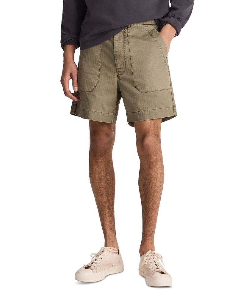 メイドウェル メンズ ボトムス 二分の一ズボン下・さる股引き 遊撃手ズボン下 Madewell Fatigue 6\" Shorts インチ Herringbone Fatigue"