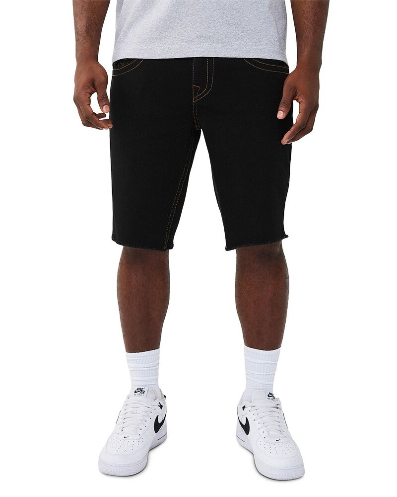 トゥルーレリジョン メンズ ボトムス 二分の一ズボン下・さる股引き 遊撃手ズボン下 True Religion Ricky Frayed Hem Shorts Black 黒いこと
