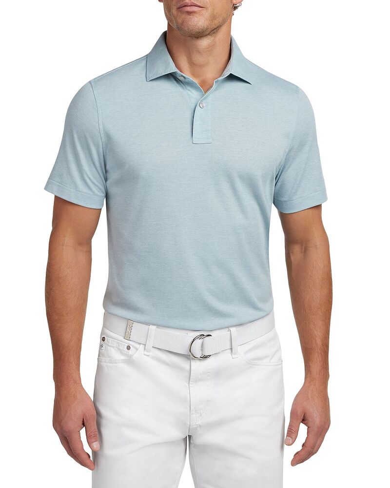 デイビッドドナヒュー メンズ トップス スポーツシャツ 綿織物 Davidonahue Connery Cotton Polo Shirt Beach Glass メンズファッション-トップス-ポロシャツ