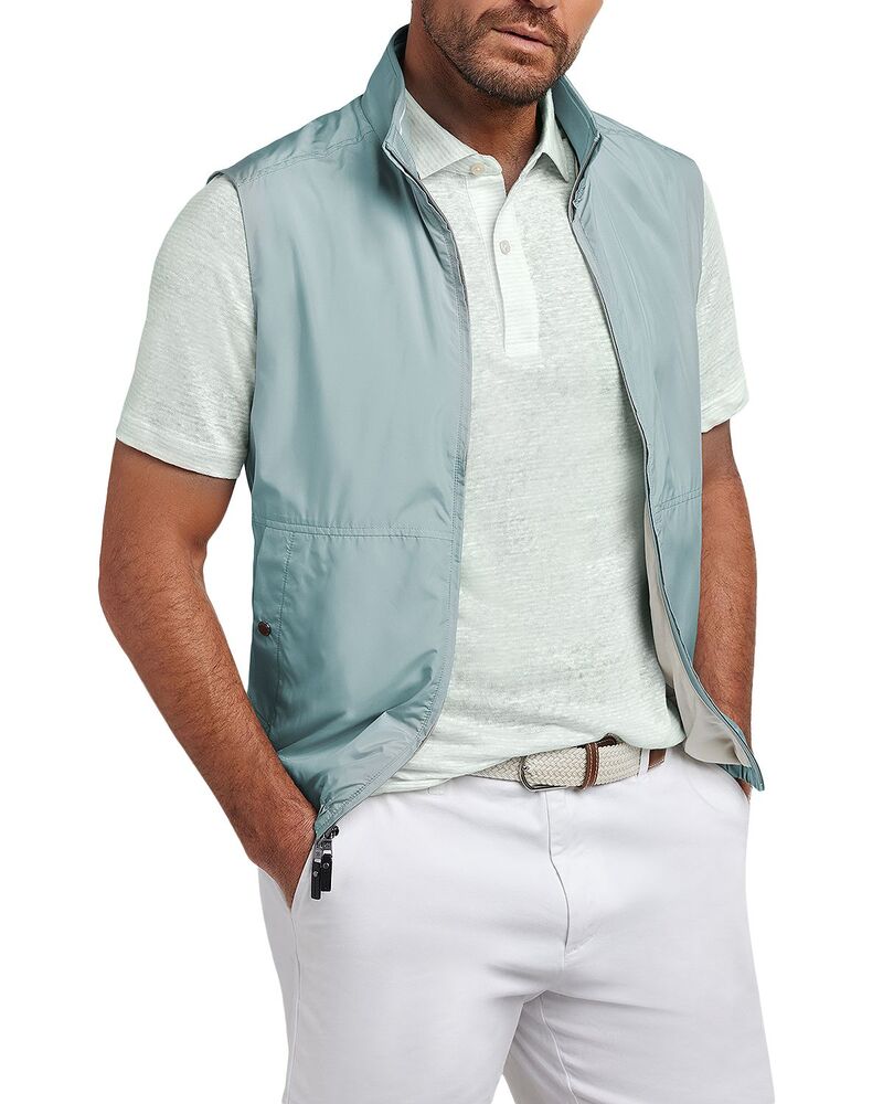 デイビッドドナヒュー メンズ アウター より良い Davidonahue Touring Vest Dove Grey 薄墨色