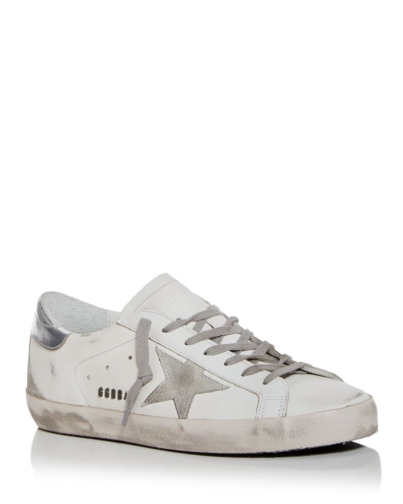 ゴールデングース メンズ シューズ スニーカー Golden Goose Deluxe Brand Men's Super-Star Low Top Sneakers White/Gray ホワイト