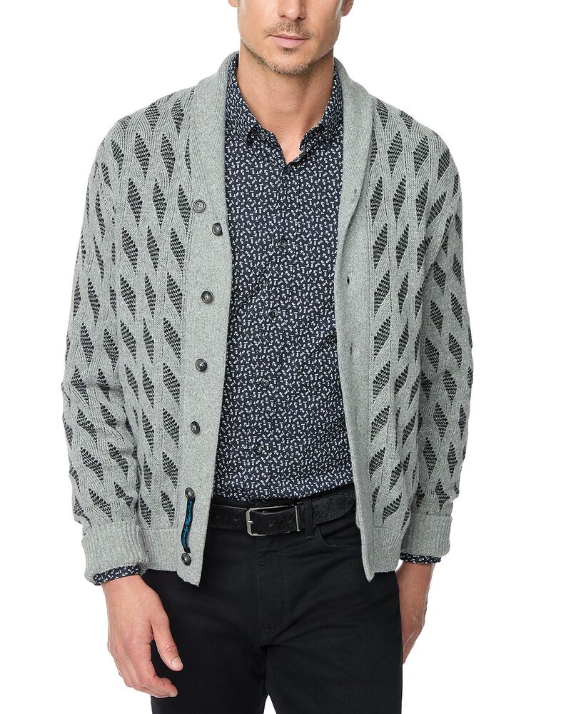 ロバートグラハム メンズ アウター カーディガン セーター Robert Graham Ivan Cardigan Sweater Grey グレー