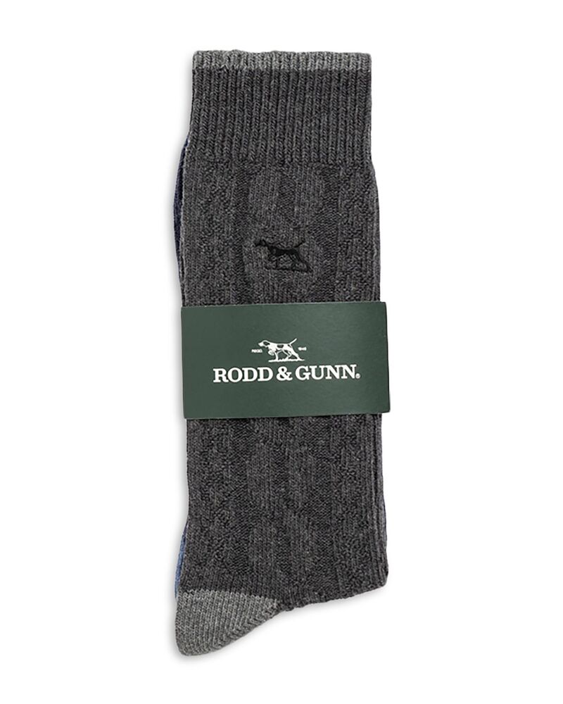 ロッドアンドグン メンズ アンダーウェア 靴下 ニット Rodd & Gunn Dunedin Cable Knit Socks Pack of 2 Denim デニム