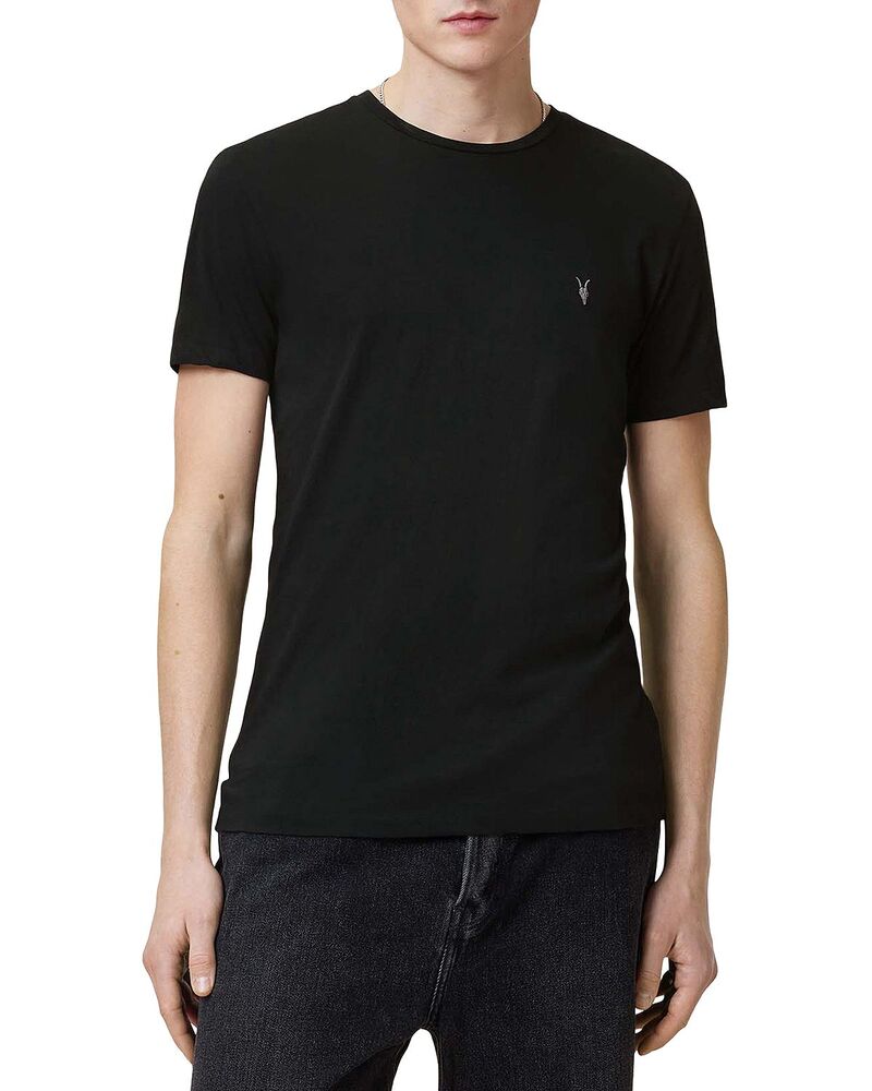 オールセインツ メンズ トップス プルオーバー ALLSAINTS Tonic Tee Jet Black 黒いこと