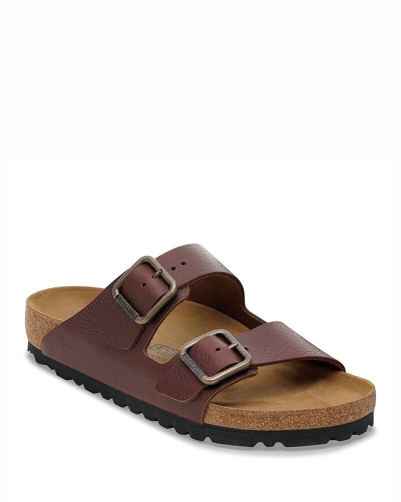 ビルケンシュトック メンズ シューズ サンダル Birkenstock Men's Arizona Slide Sandals Brown Leather ブラウン