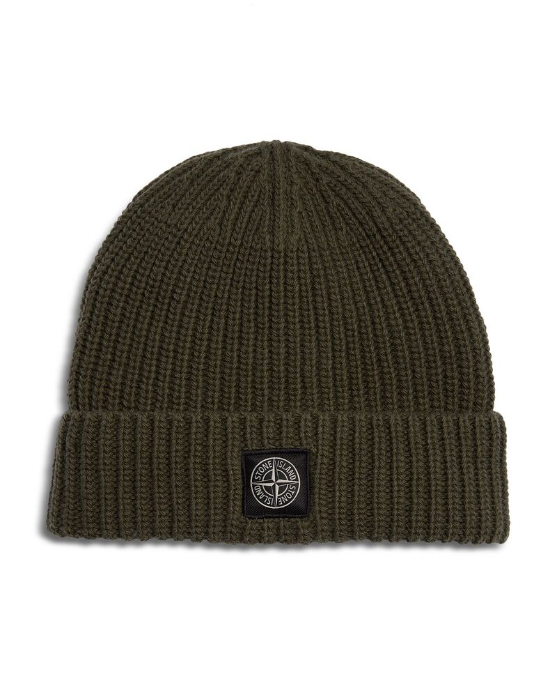 ストーンアイランド メンズ アクセサリー 帽子 ロゴ Stone Island Logo Beanie Green グリーン