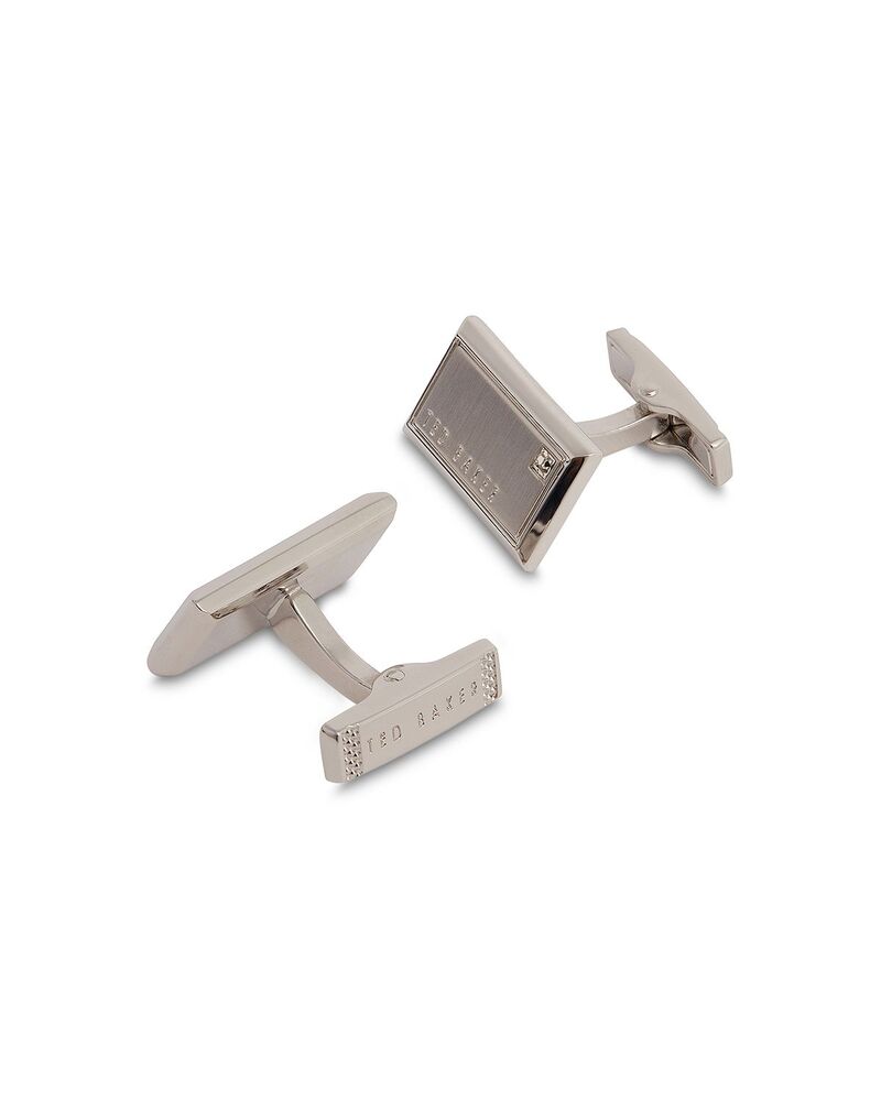 テッドベーカー メンズ 付属物 カフスリンク Ted Baker Kristol Brushed Metal Cufflinksilver しろがね色