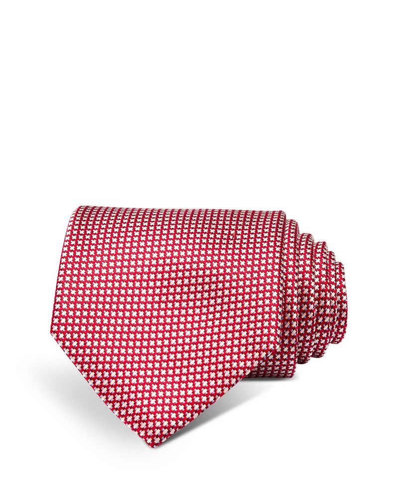 デイビッドドナヒュー メンズ アクセサリー ネクタイ シルク Davidonahue Micro Jacquard Silk Tie Red レッド