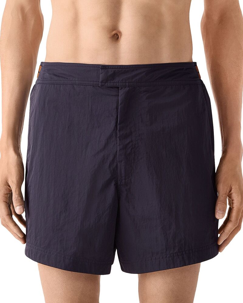 ゼニア メンズ 水泳着 二分の一ズボン下・さる股引き ZEGNA Road Brand Mark Rio Swim Trunks Navy Blue 米国海軍