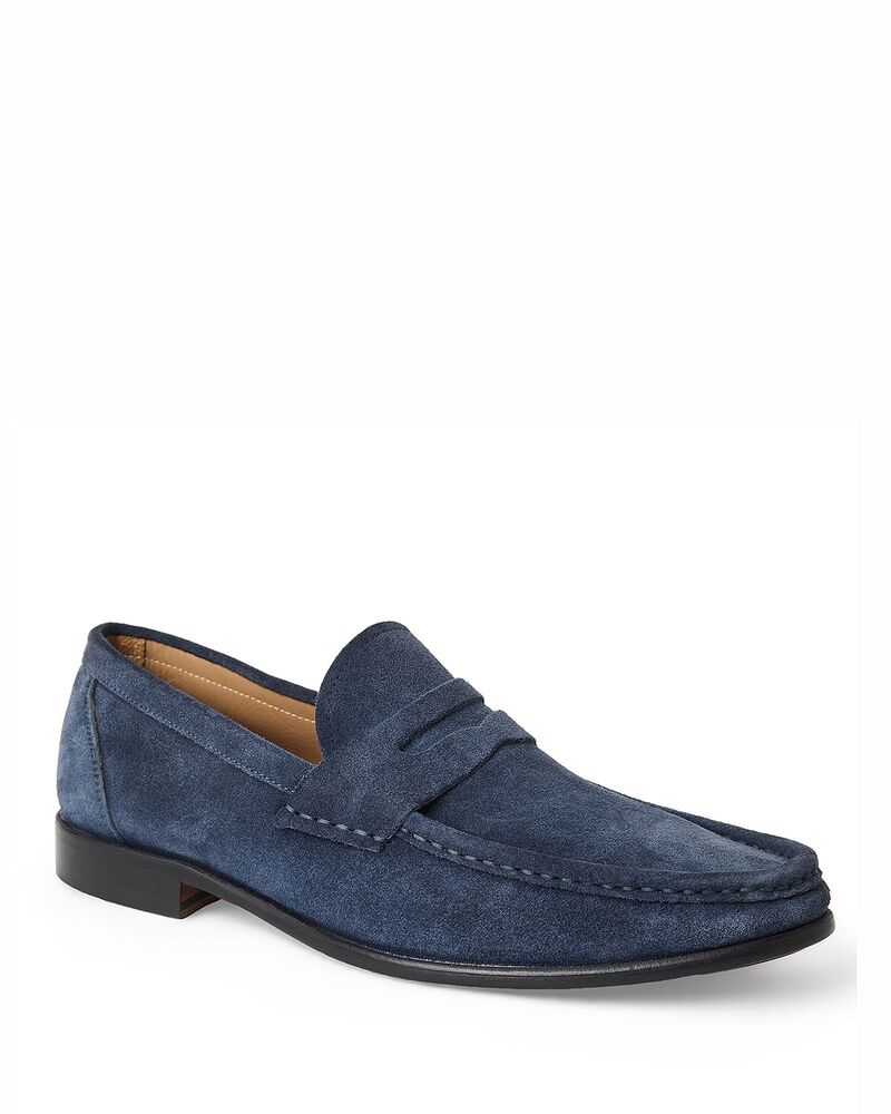ブルーノマグリ メンズ シューズ スリッポン・ローファー Bruno Magli Men\u0027s Lombardo Penny Loafers Blue Suede 青碧