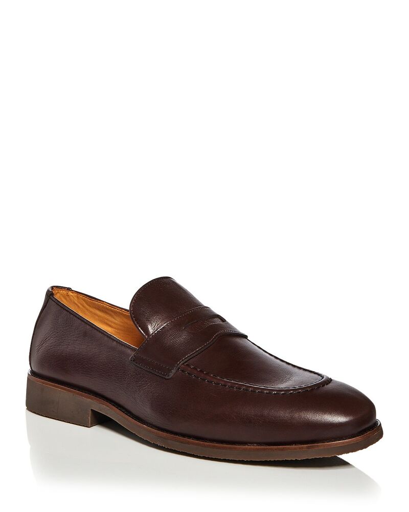 ピーター・銀鏡 メンズ シューズ スリッポン・ローファー Peter Millar Men\u0027s Madison Penny Loafers Chocolate 黒茶