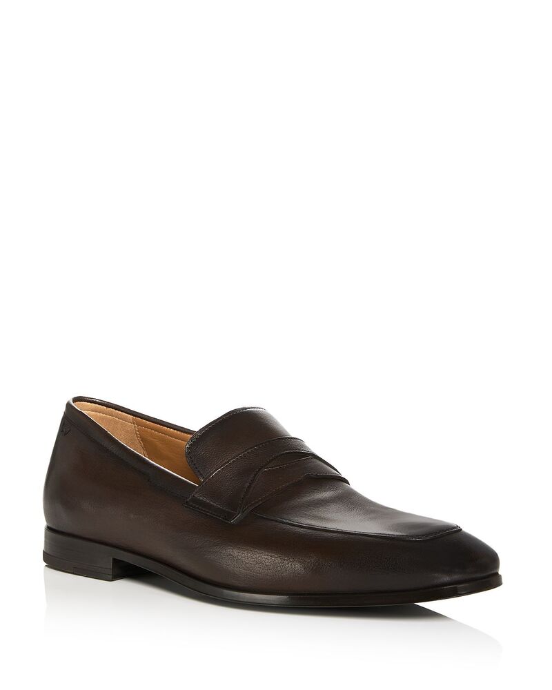スチュアート ワイツマン メンズ シューズ スリッポン・ローファー Stuart Weitzman Men\u0027s Dustin Penny Loafers Dark Brown 赤銅色