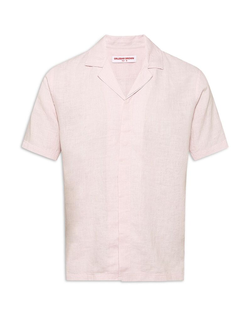 オールバー ブラウン メンズ トップス シャツ Orlebar Brown Maitan II Shirt Macaron Pink ピンク｜ReVida 店