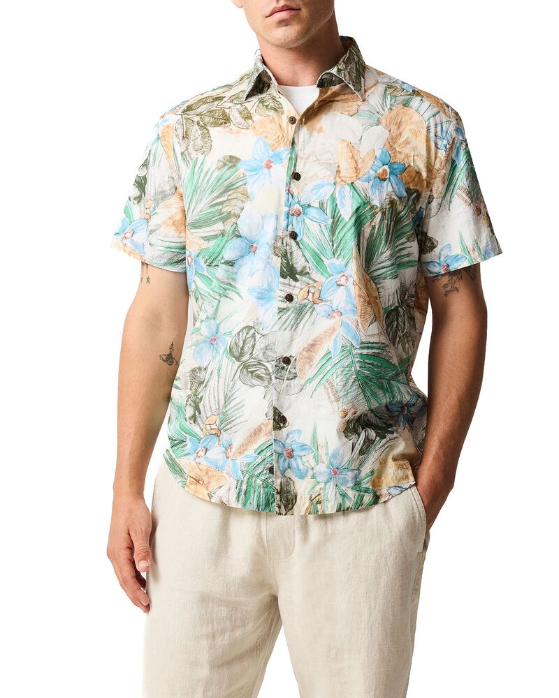 ロッドアンドグン メンズ トップス シャツ プリント Rodd & Gunn Otokia Botanical Print Short Sleeve Shirt Botanical|ReVida 店
