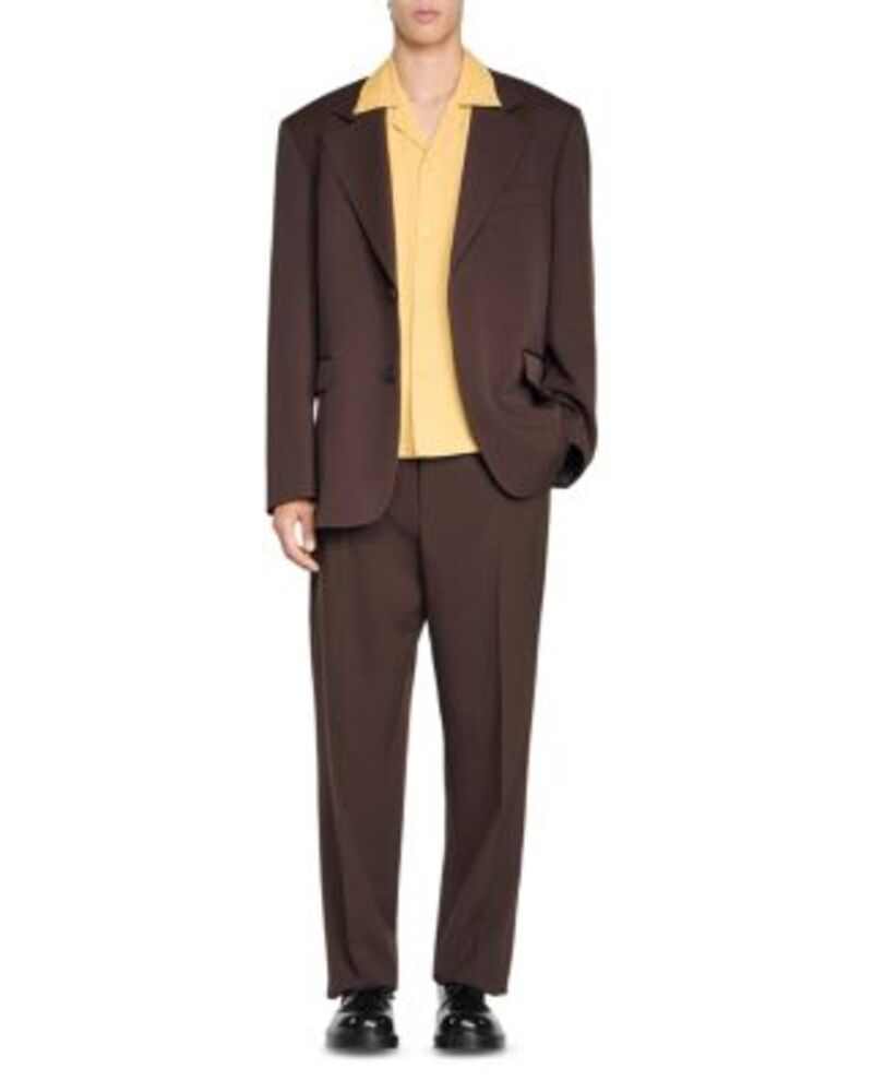 サンドロ メンズ アウター ジャケット・ブルゾン オーバーサイズフィット パンツ ウール Sandroversized Fit Suit Jacket & Wool Suit Pants One-Size