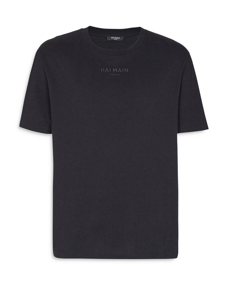 バルマン メンズ トップス シャツ ロゴ Balmain Small Balm Logo T-Shirt Black ブラック