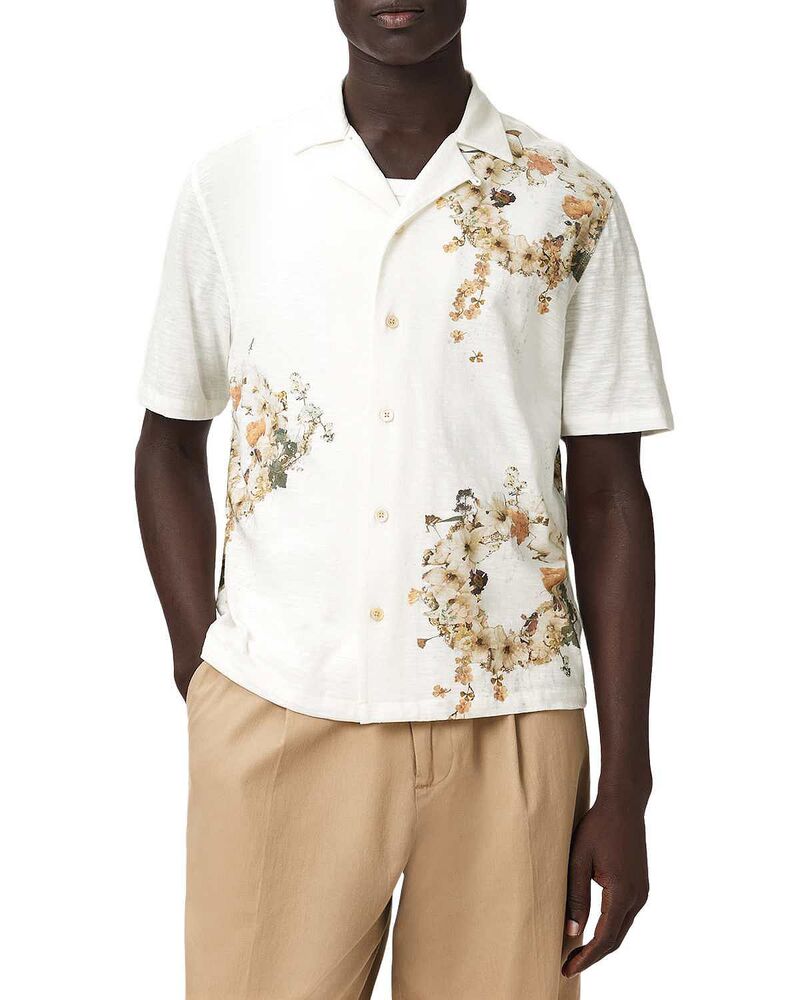 オールセインツ メンズ トップス プルオーバー ALLSAINTS Fleur Lishort Sleeve Shirt Ecru エクリュ