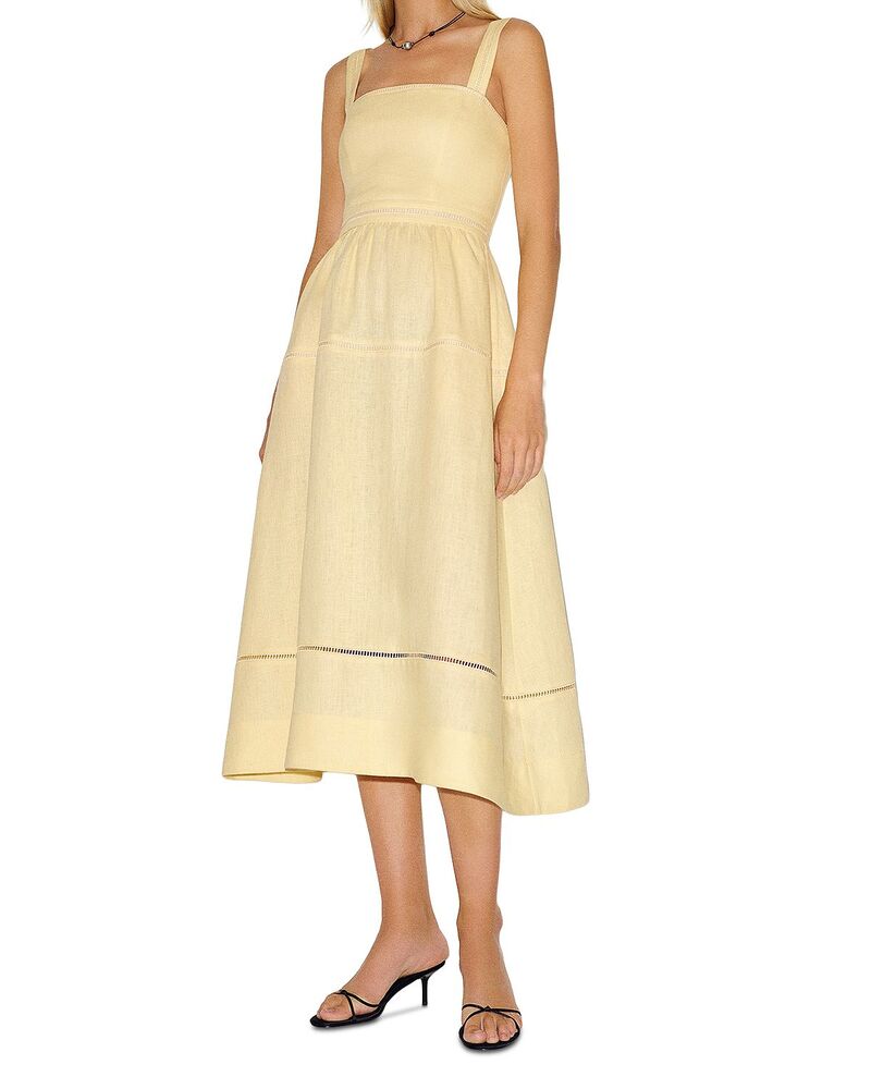 リフォーメーション レディース トップス ワンピース リネン Reformation Everett Linen Dress Ray Of Light｜ReVida 店