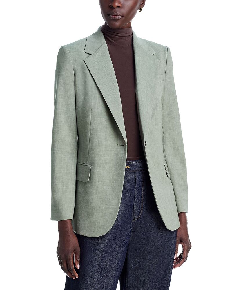 セオリー レディース アウター ジャケット・ブルゾン ウール ブレザー Theory Lynnia Blazer in Good Wool Vetiver Melange｜ReVida 店