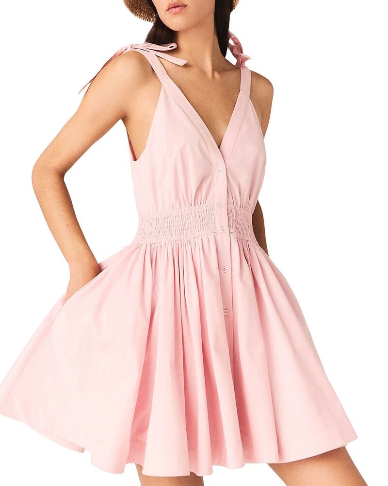 マージュ レディース トップス 衣装 Maje Reonea Short Flaredress Pink サクラ色