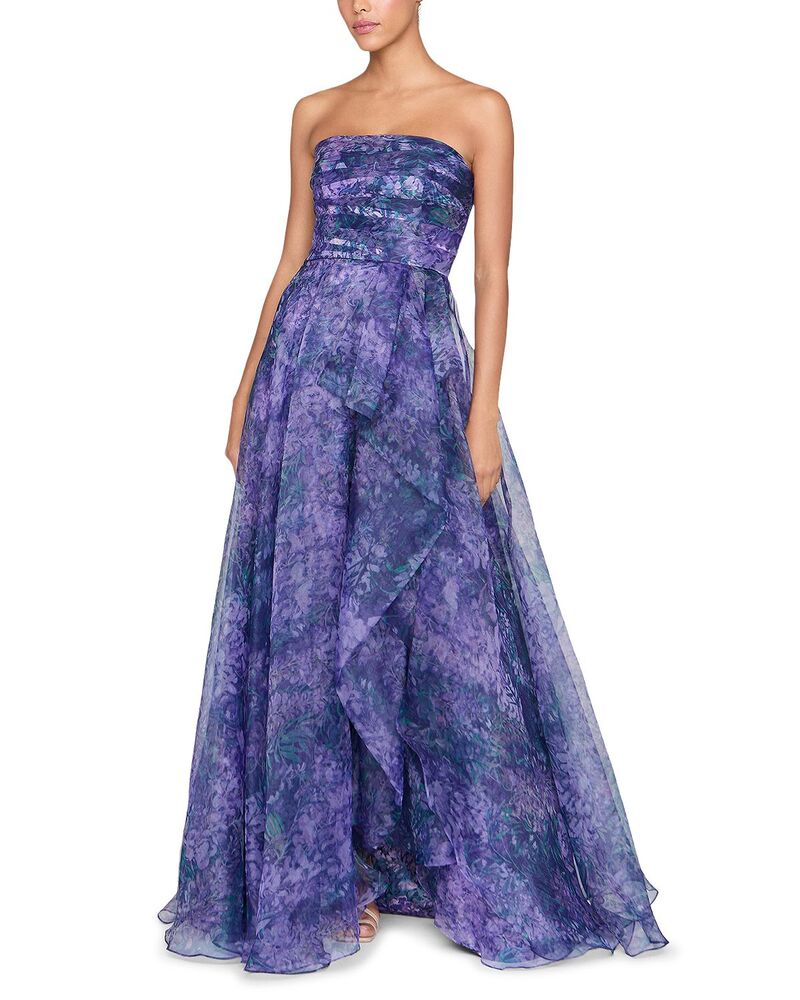 セイア レディース トップス ワンピーストラップレス Theia Fahreta Strapless Gown Botanic Tw ワンピース-レディースファッション