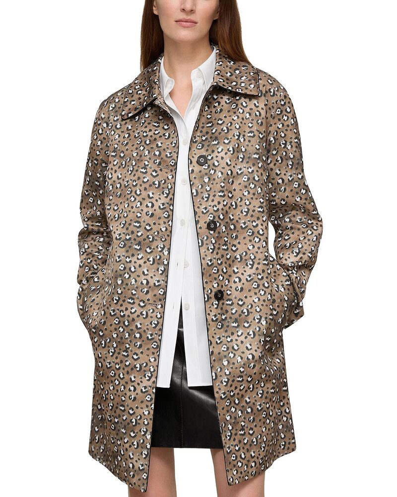 ラファイエットワンフォーエイト レディース アウター 厚地の外套 刷り上げる Lafayette 148 New York Cat Print Coat Brownstone Multi マルチ色つや