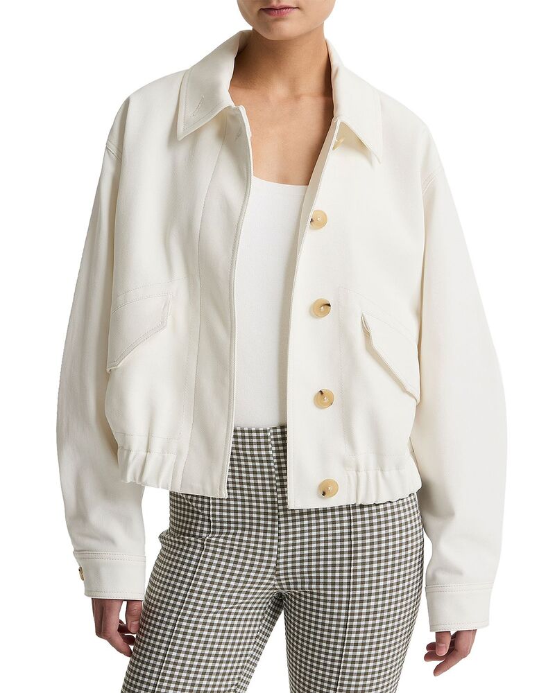ヴィンス レディース アウター 上衣・上衣 Vince Bomber Jacket Chalk 車輪止め