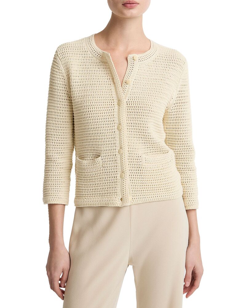 ヴィンス レディース アウター ジャケット・ブルゾン カーディガン Vince Crochet Cardigan Jacket Natural｜ReVida 店