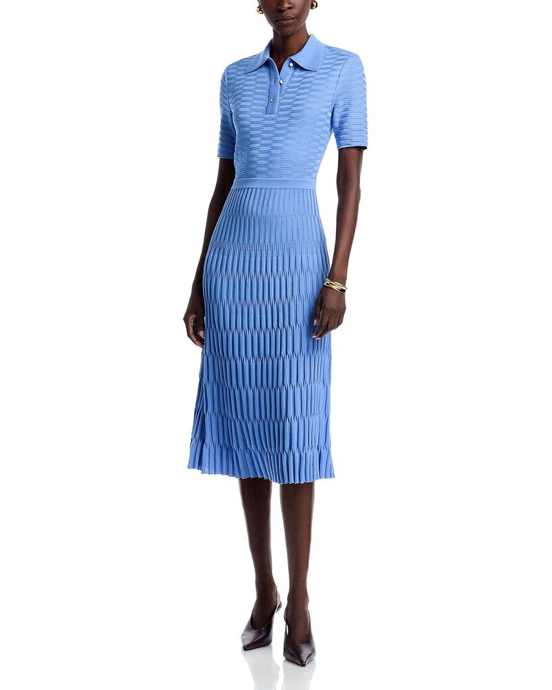 ミソック レディース トップス ワンピース ニット Misook Wrinkle Resistant Soft Knit Dress Tranquil Blue ブルー｜ReVida 店