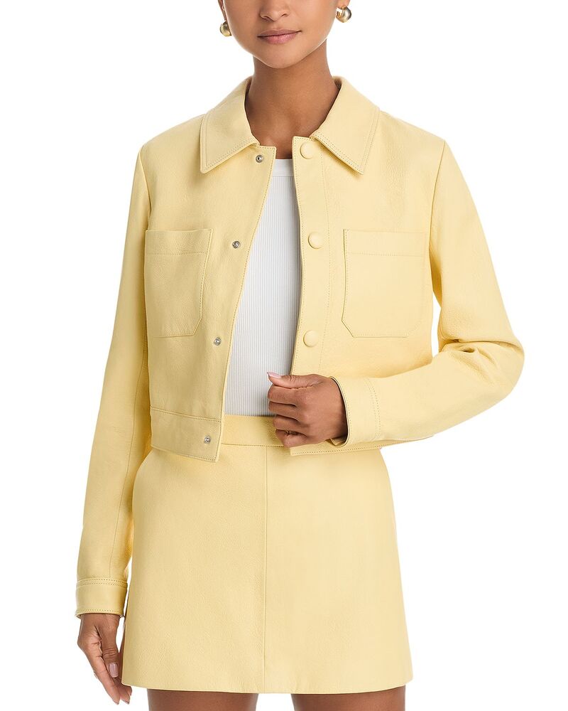 一こま レディース アウター 上衣・上衣 なめし革 FRAME The Smalleather Jacket Lemon